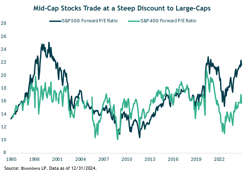 Mid-Cap Stocks Trade at a Steep Discount to Large-Caps