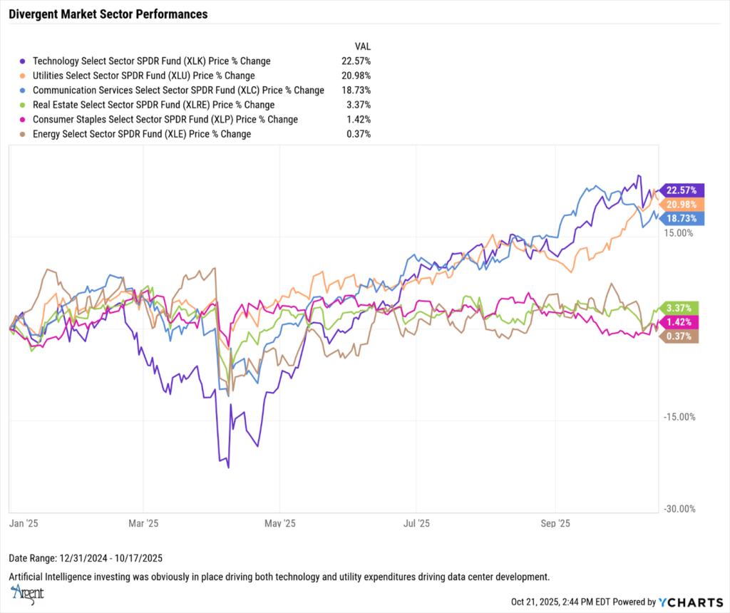 Divergent Market Sector Performances